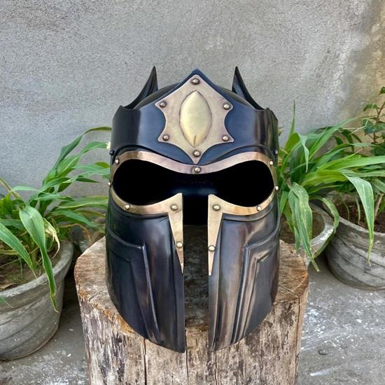 Средневековый стальной шлем викинга LARP воин реконструкция
